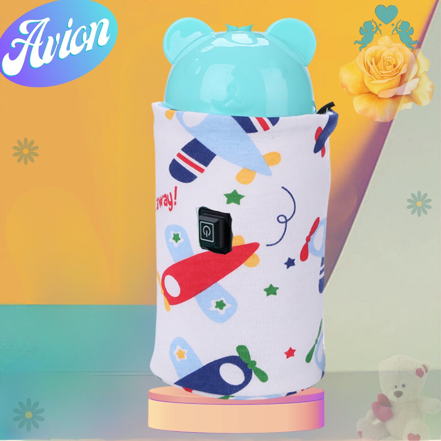 Chauffe-Biberon-portable-Avion-pour-bébé