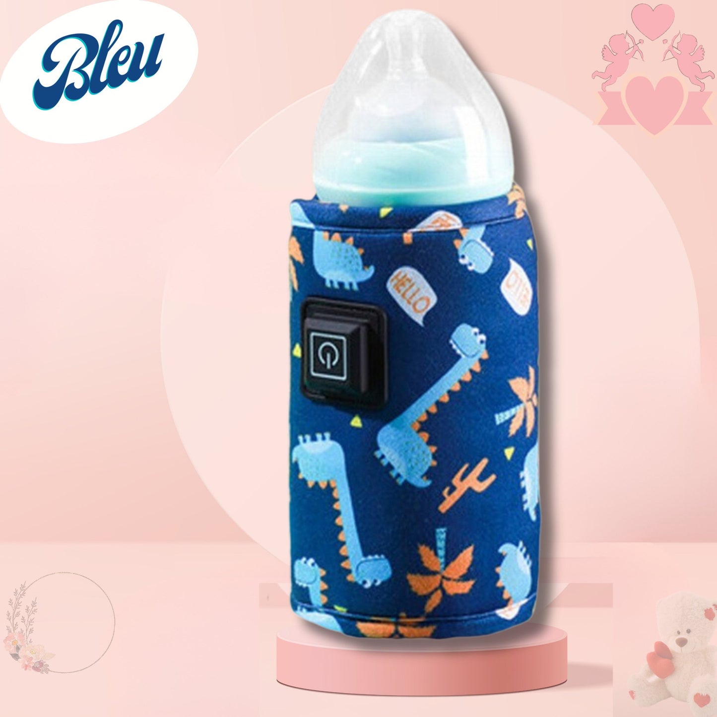 Chauffe-Biberon-portable-Bleu-pour-bébé
