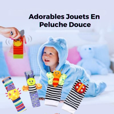 Hochets Douillets™ Ensemble De Hochets Doux En Peluche Pour Les Tout - Petits - Bbestla